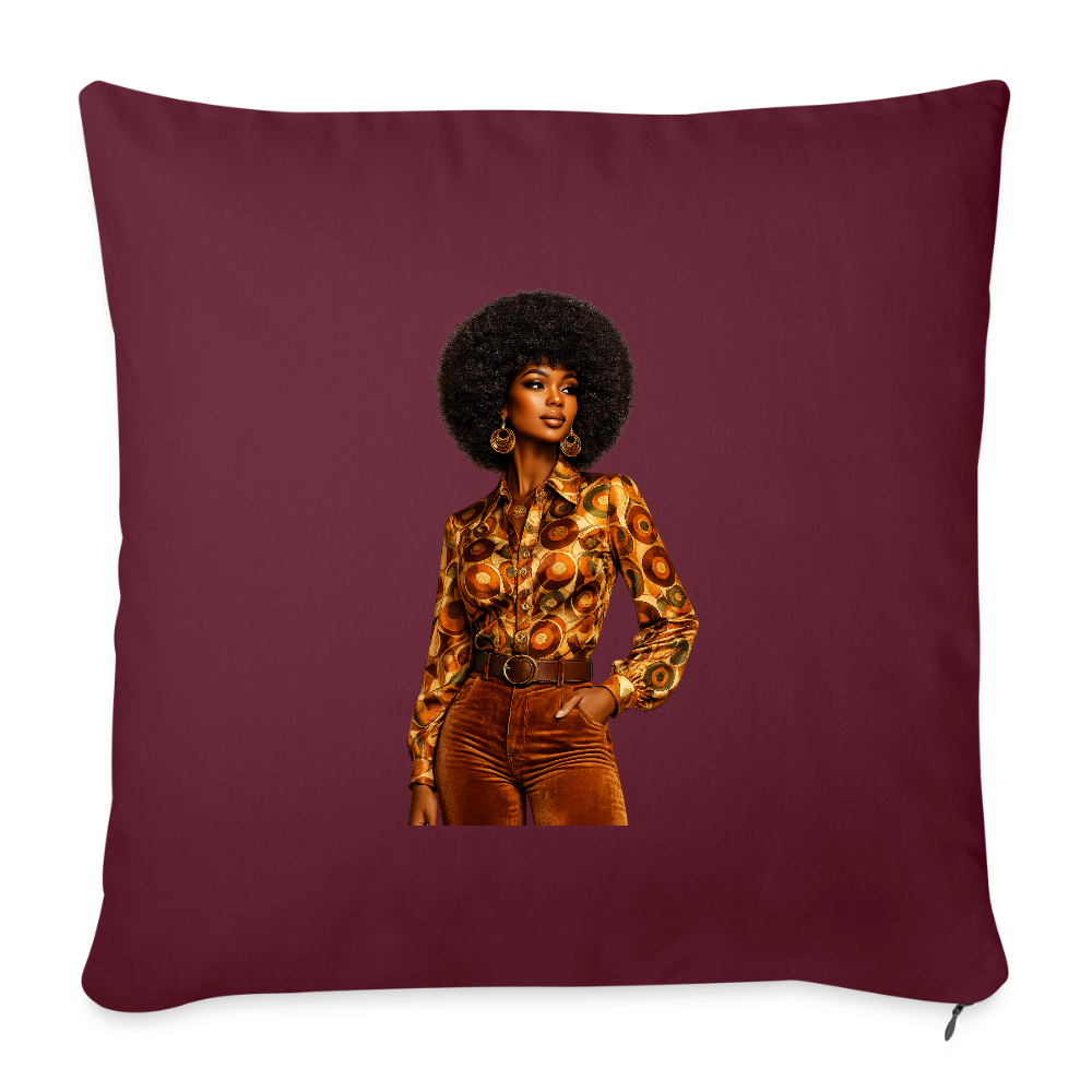 Throw Pillow Cover 18” x 18” - burgundy