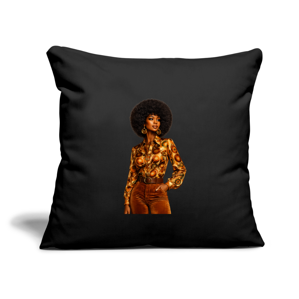 Throw Pillow Cover 18” x 18” - black