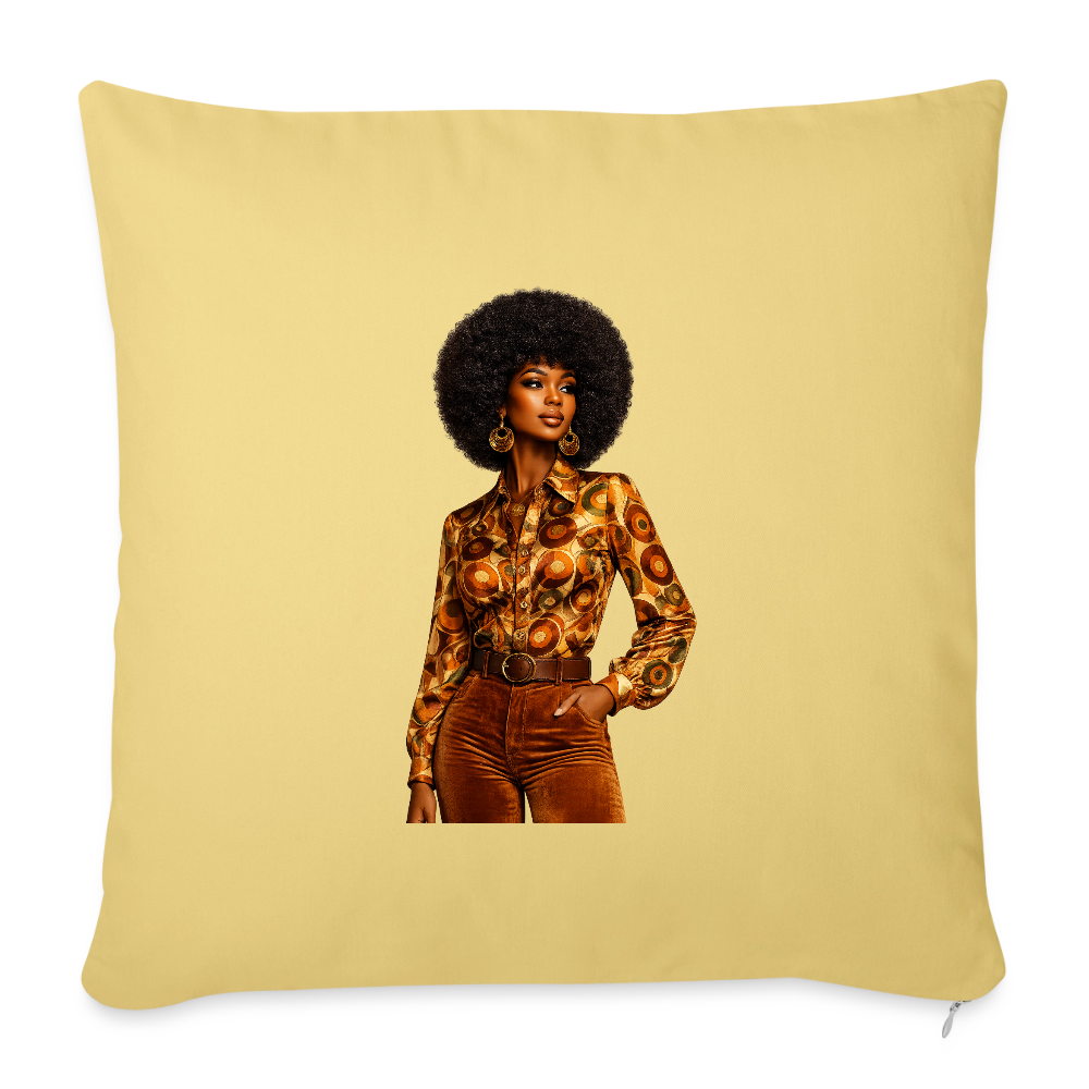 Throw Pillow Cover 18” x 18” - washed yellow