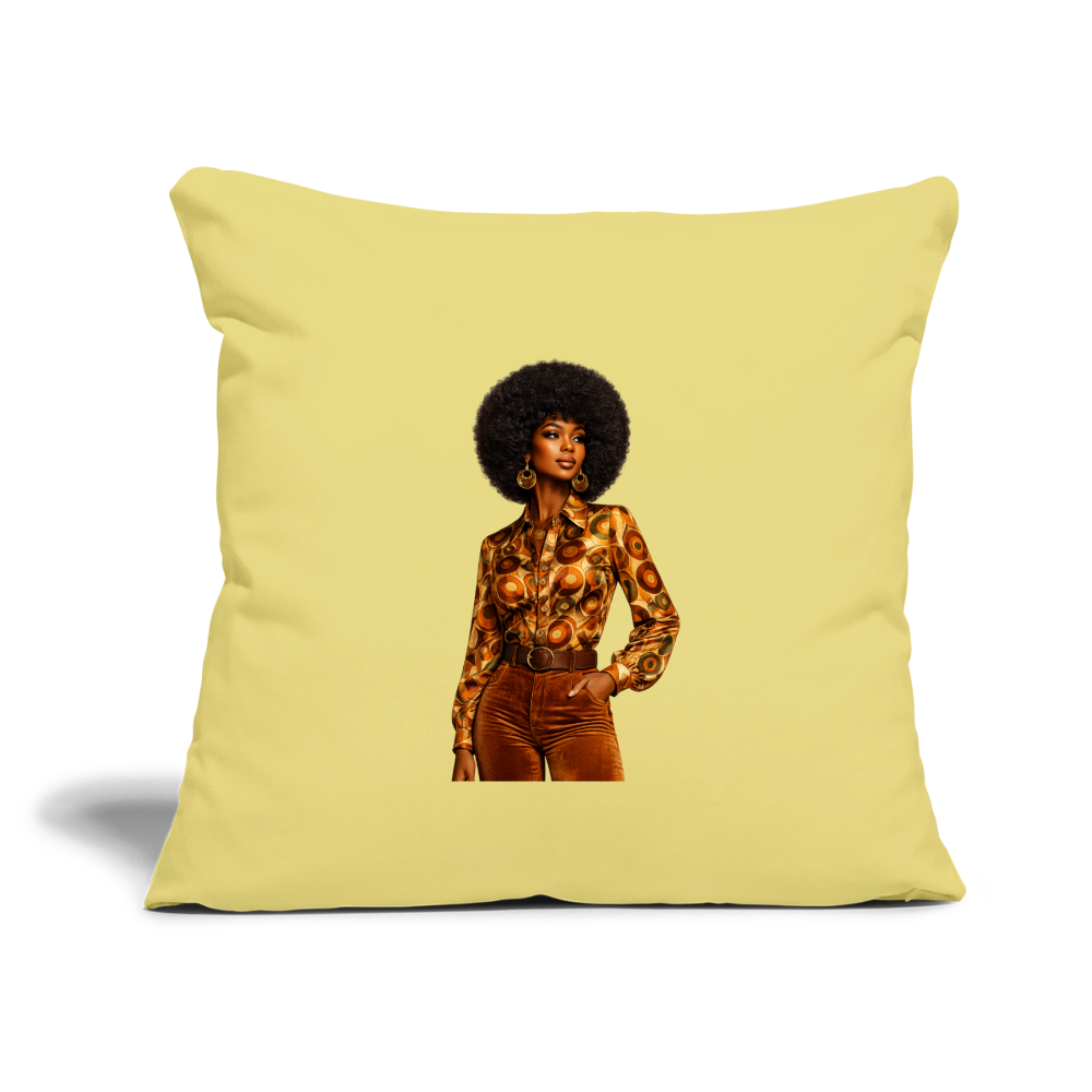 Throw Pillow Cover 18” x 18” - washed yellow