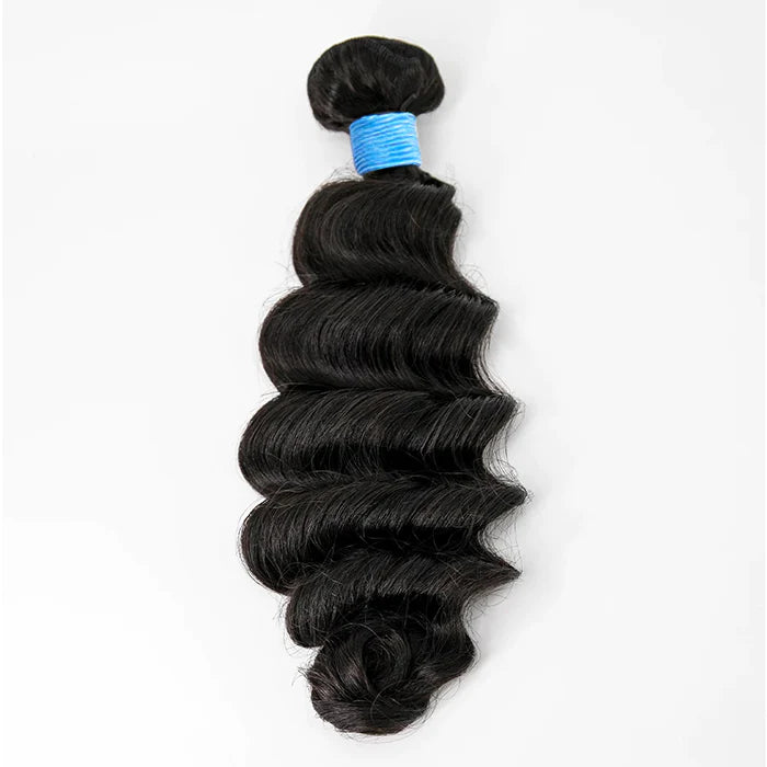 14-26 Inch Ocean Wavy Virgin Brazilian Hair #1B Natural Black - Human Hair Bundles