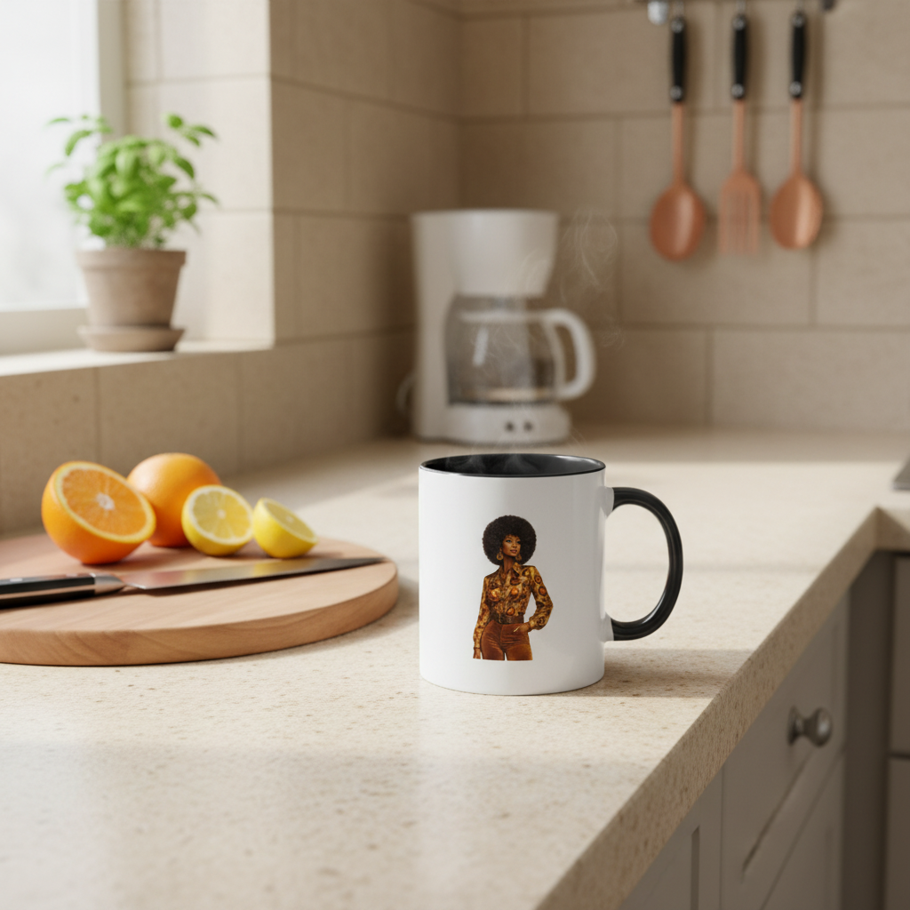 Contrast Coffee Mug - white/black