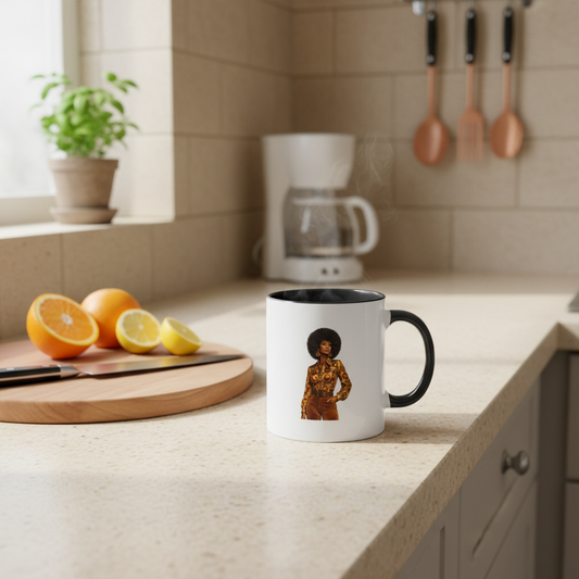 Contrast Coffee Mug - white/black