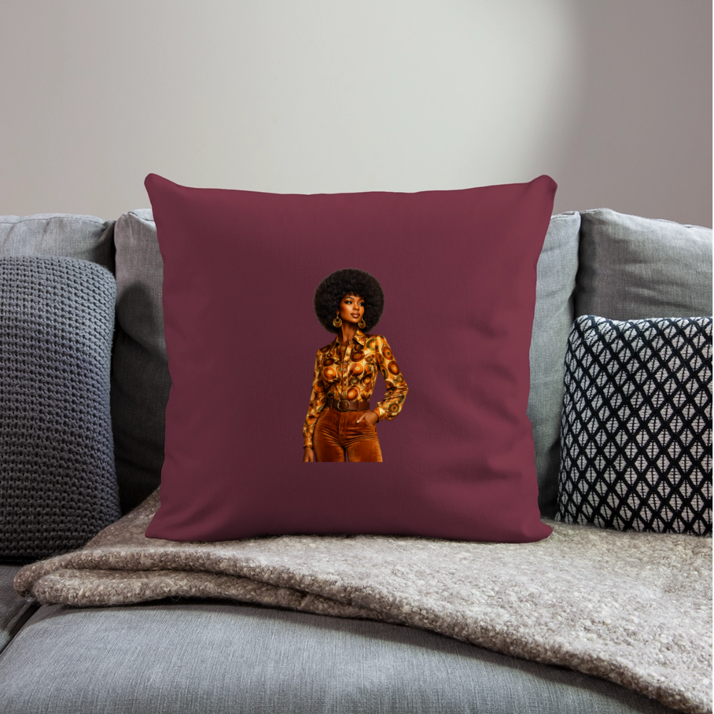 Throw Pillow Cover 18” x 18” - burgundy