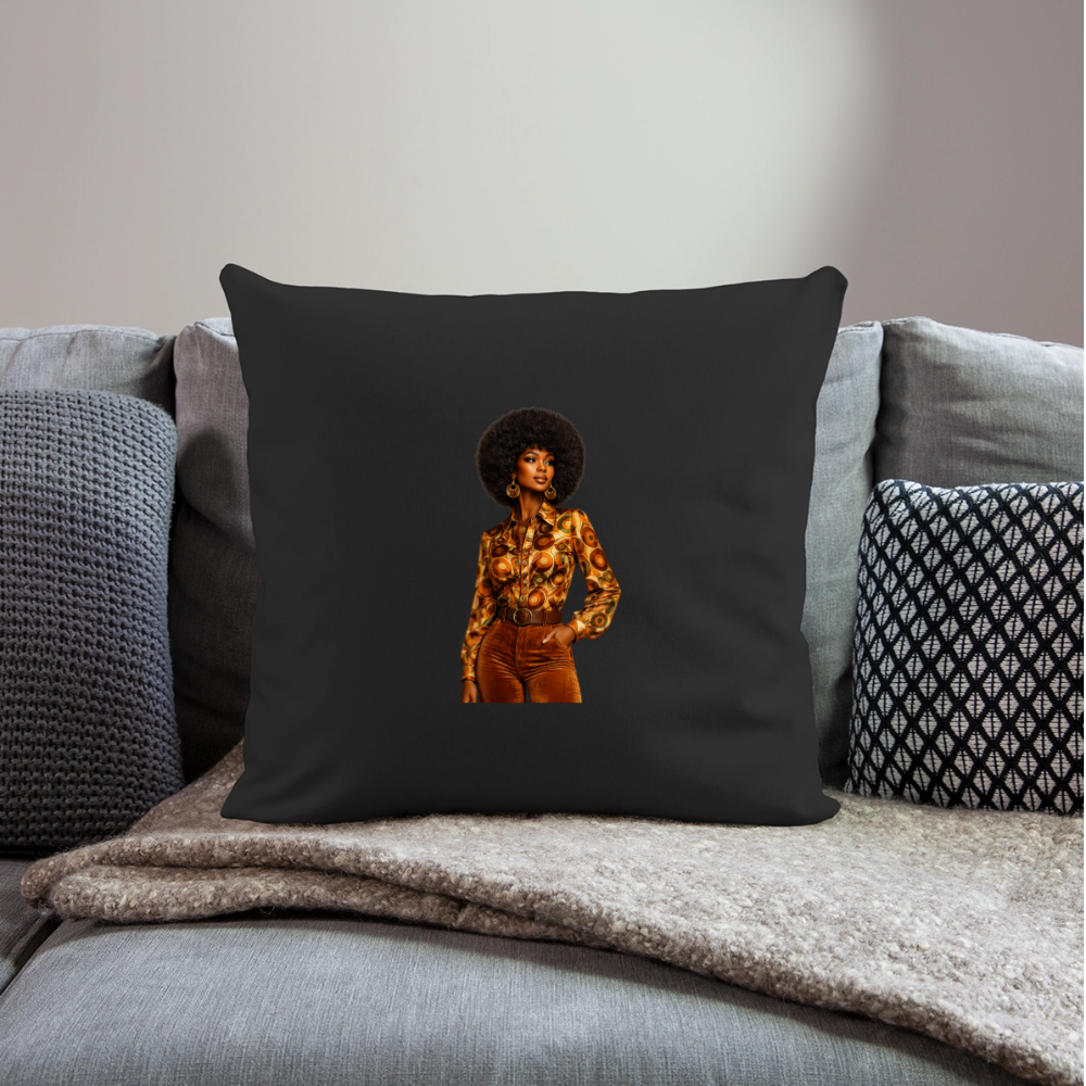 Throw Pillow Cover 18” x 18” - black
