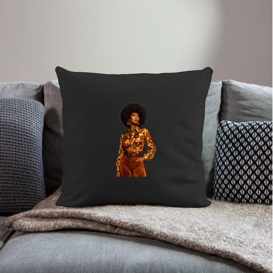 Throw Pillow Cover 18” x 18” - black