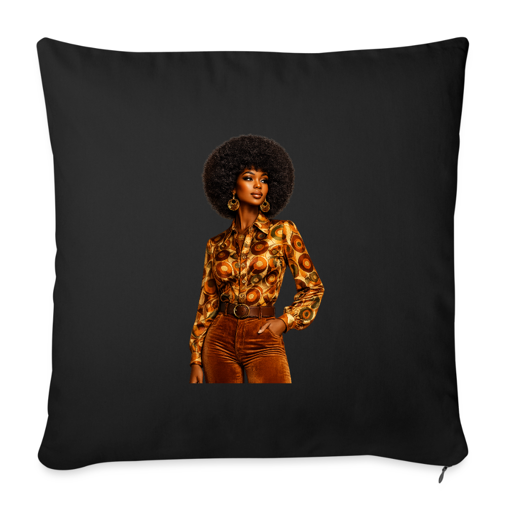 Throw Pillow Cover 18” x 18” - black