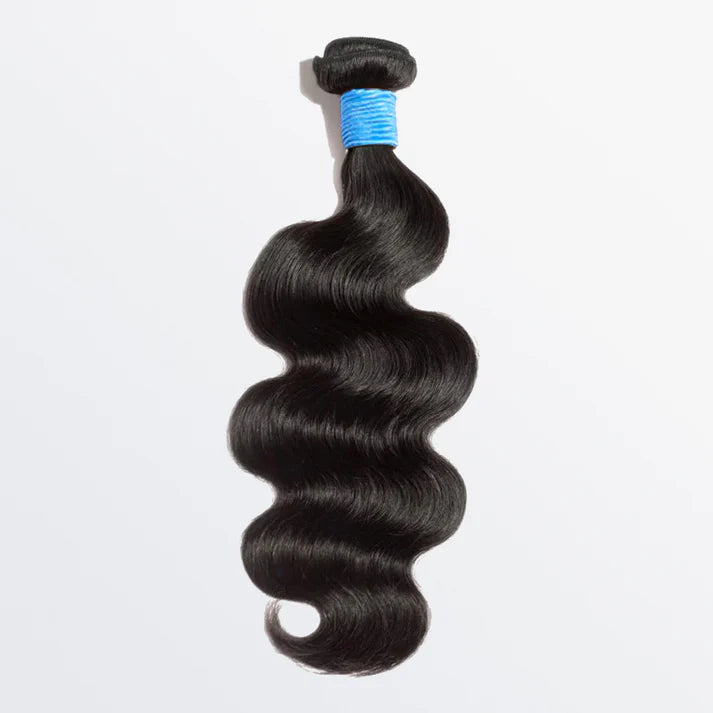 10-40 Inch Body Wavy Virgin Brazilian Hair #1B Natural Black - 100% Human Hair Bundles