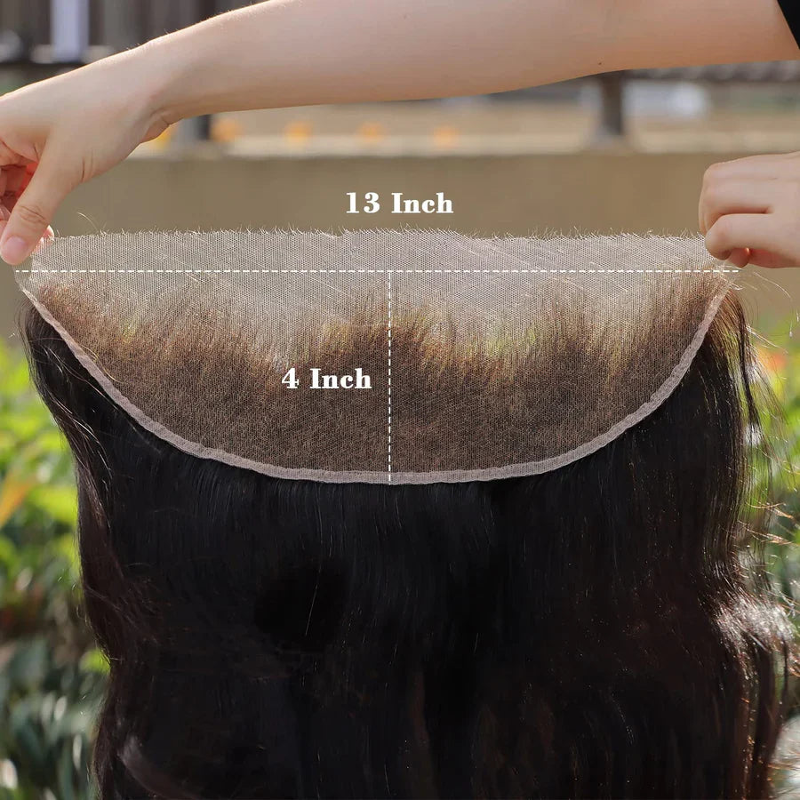 14-20 Inch 13" x 4" HD Straight Free Parted Frontal #1B Natural Black