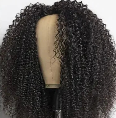 Wear and Go 180% Density Half Wig Messy Curly Human Hair