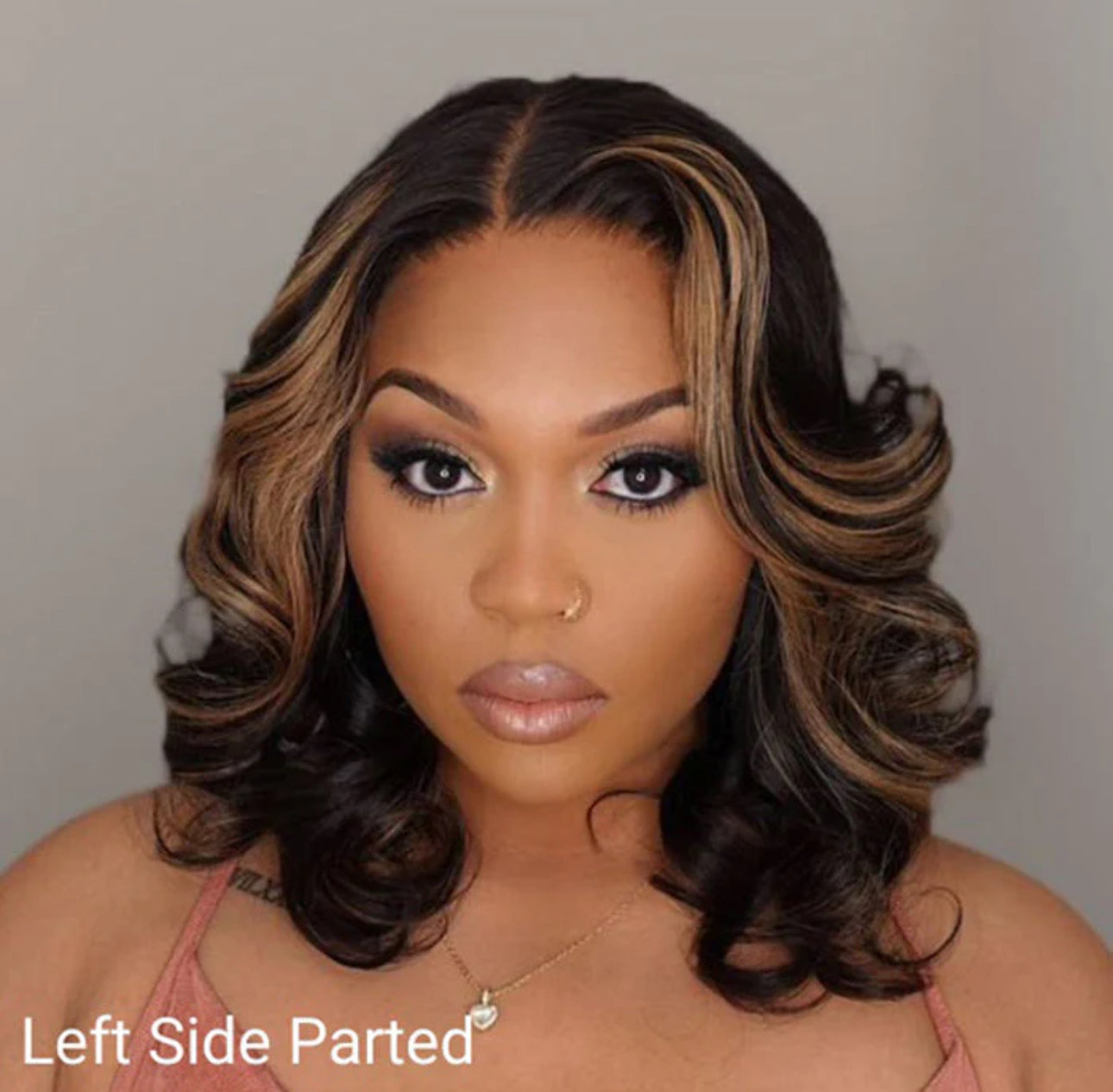 12 Inches Loose Wave Mix Blonde Color 5X5 HD Lace Closure Wig-100% Human Hair