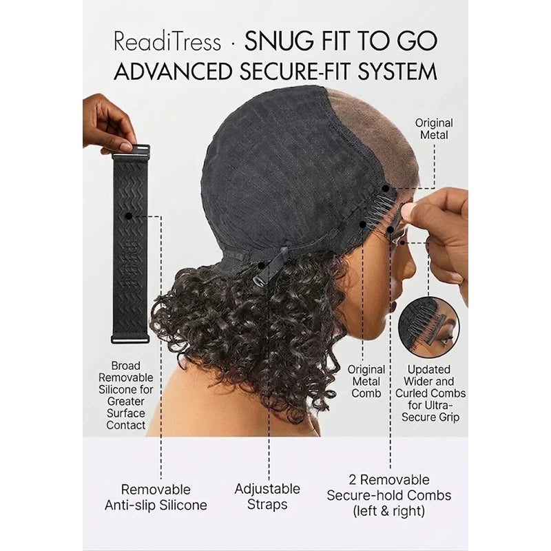 150% Density 5x5 Closure Lace with Boho Braids Pre-Cut Glueless Top Human Hair Wig Curly, 10 inches