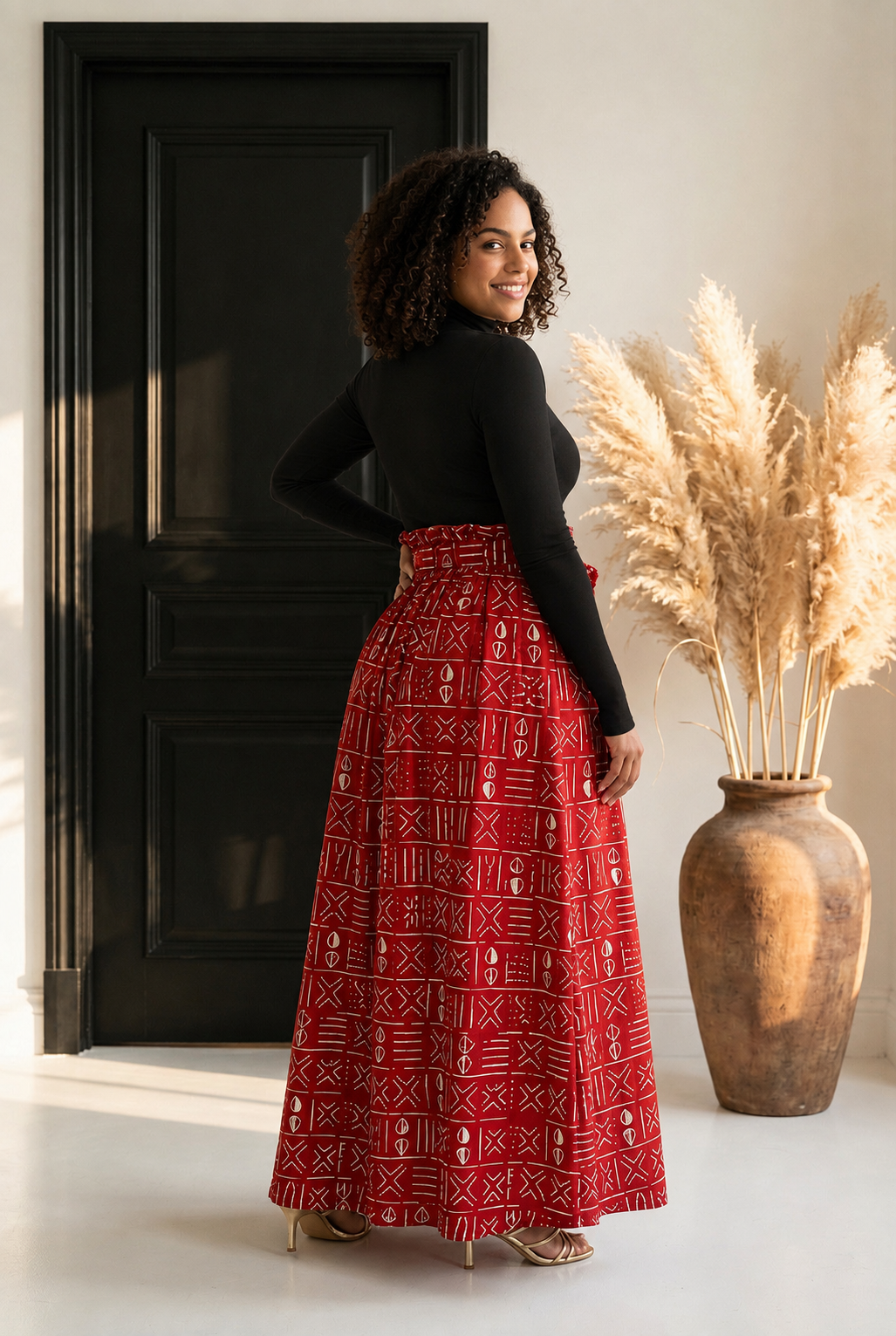 Woman Long Printed Maxi Skirt (1350 M)