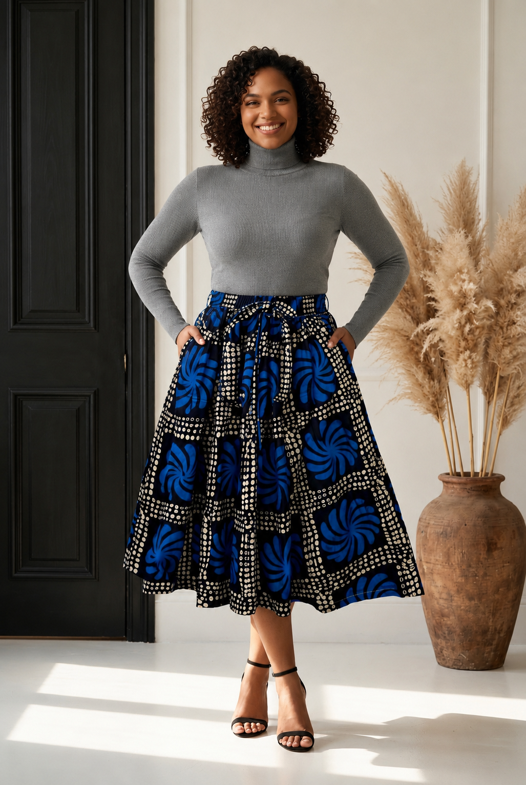Ankara Midi Flare Skirt (1312 H)