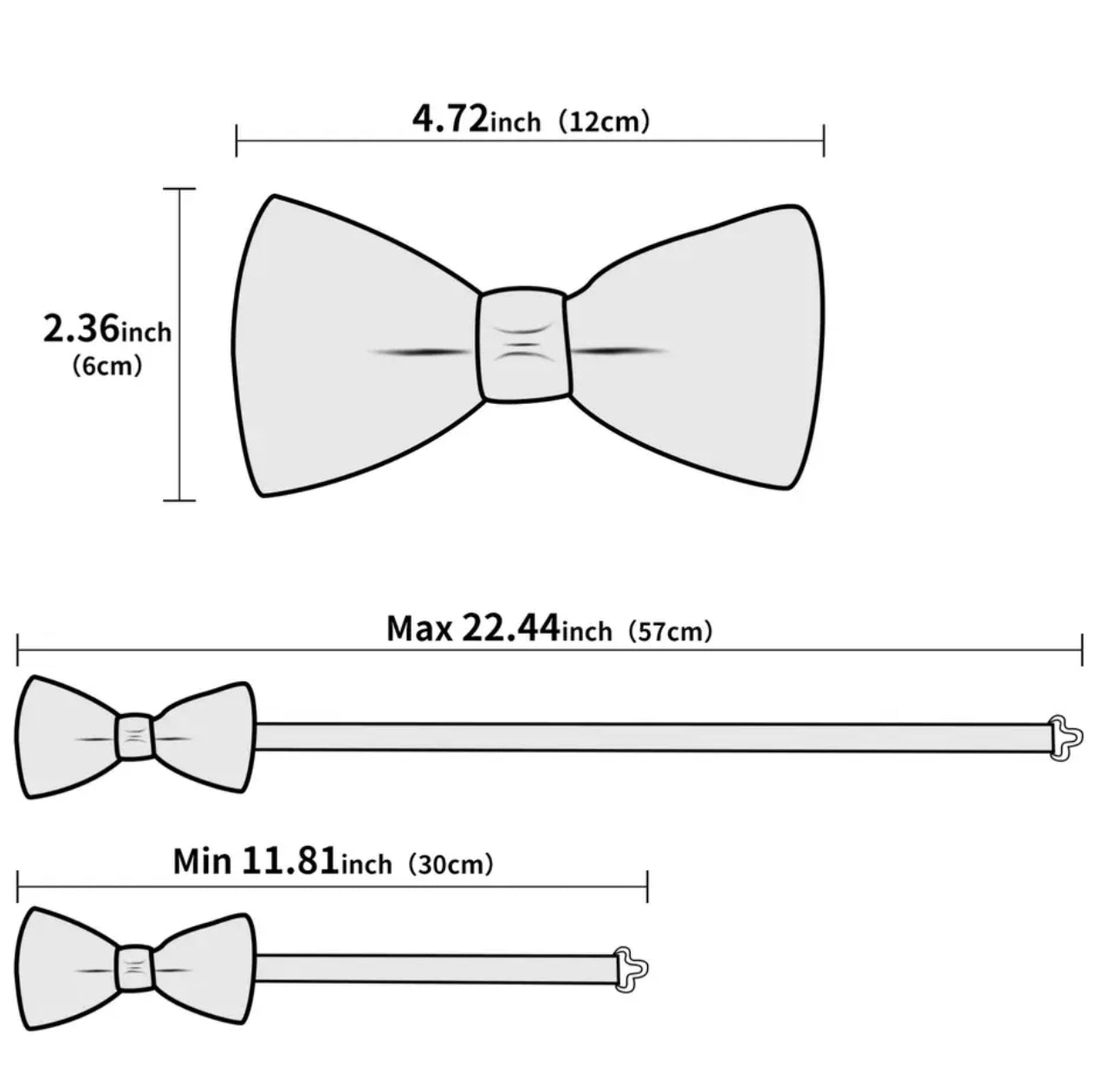 Men’s Silk Coordinated Black Bow Tie Set - Silver Black Paisley 2522