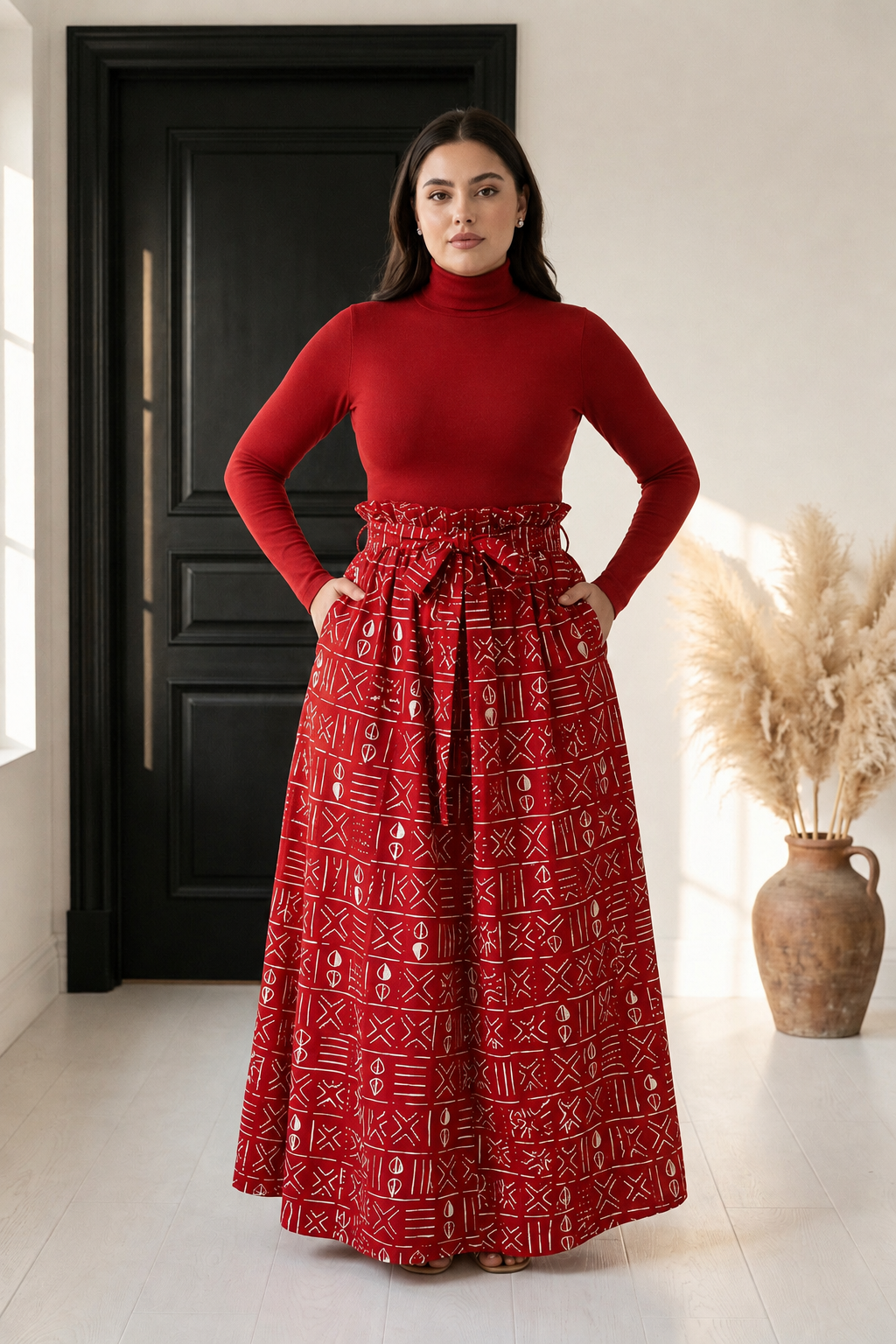 Woman Long Printed Maxi Skirt (1350 M)