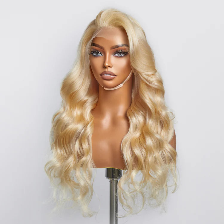 16-30 Inch Pre-Plucked 13"x4" #613 Body Wavy Lace Frontal Wigs 150% Density-100% Human Hair