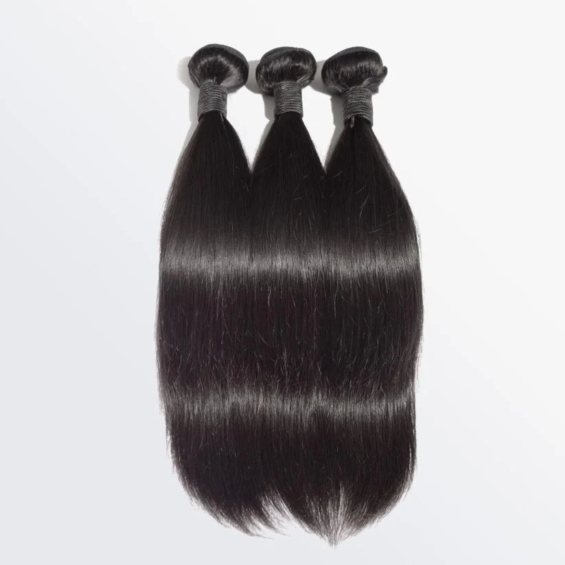 14''/14''/16'' 3 Bundles Straight Virgin Hair 300g With 14'' 13*4 Straight Frontal