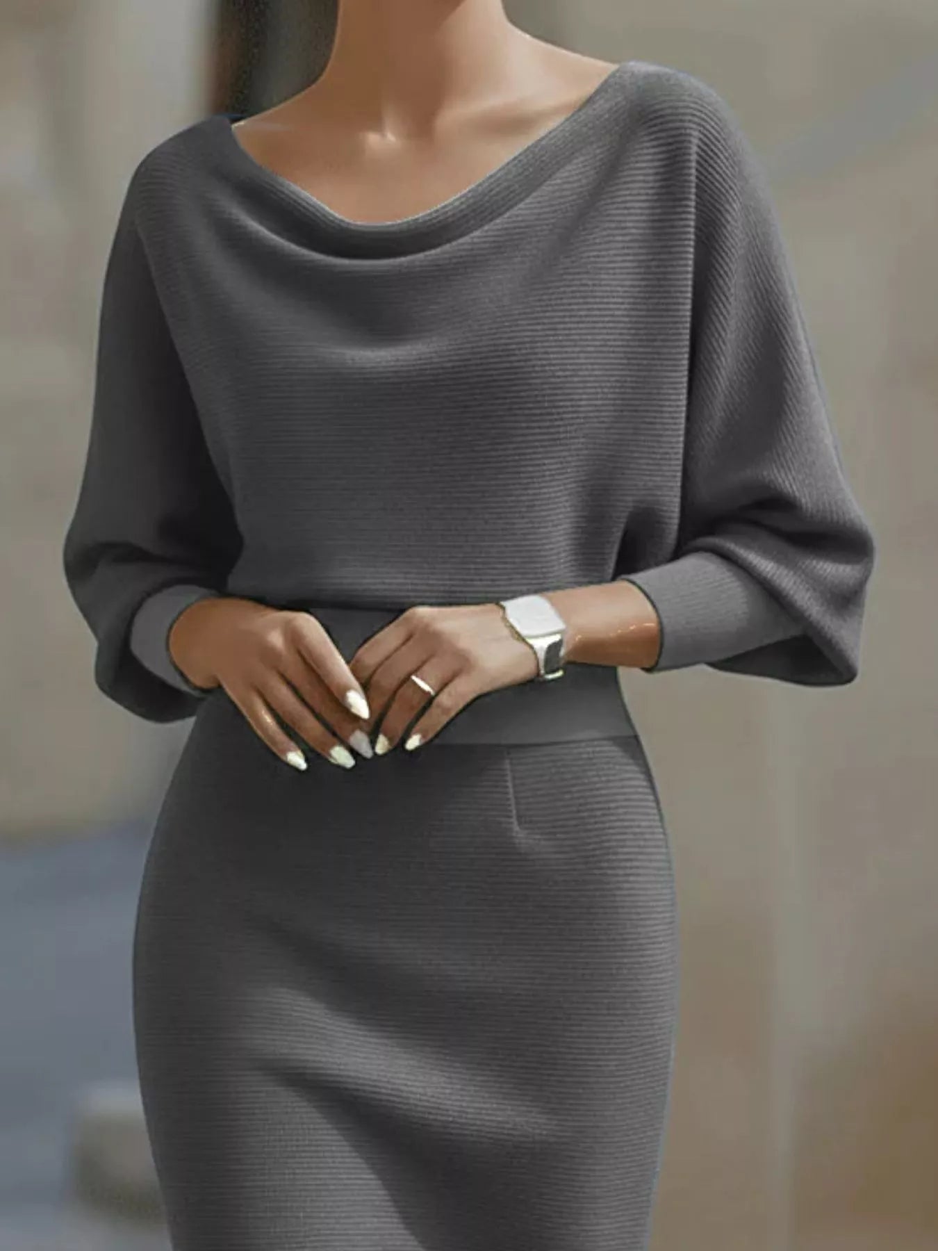 cowl neck bodycon midi dress Y2K Black Cowl Neck Bodycon Midi Dress - Spaghetti Strap