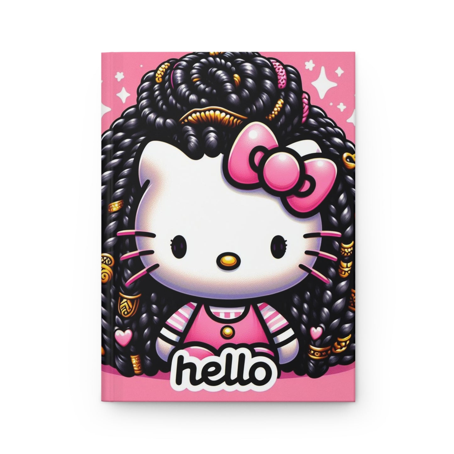 Hello Kitty with Braids Hardcover Journal Matte