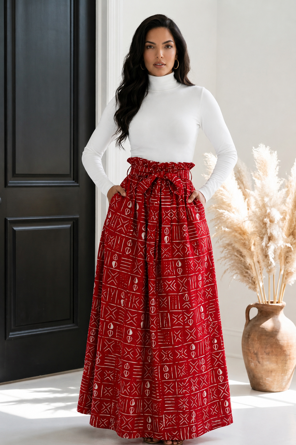 Woman Long Printed Maxi Skirt (1350 M)