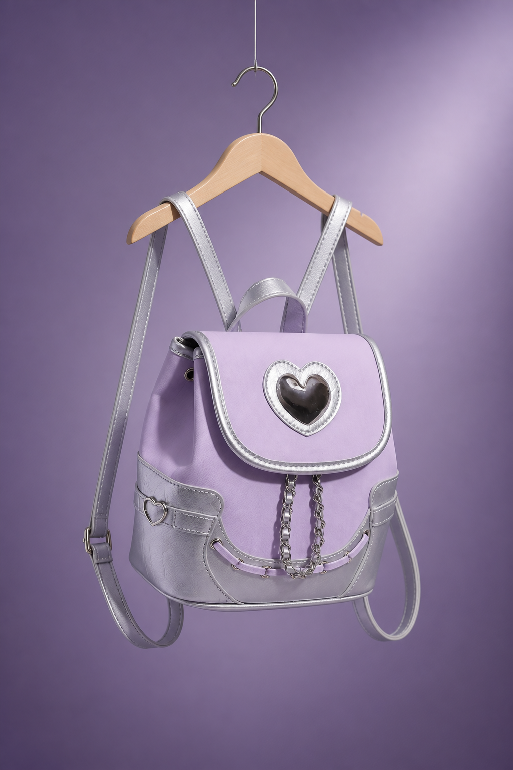 Heart Flap Backpack Bag