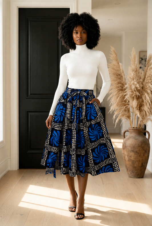 Ankara Midi Flare Skirt (1312 H)
