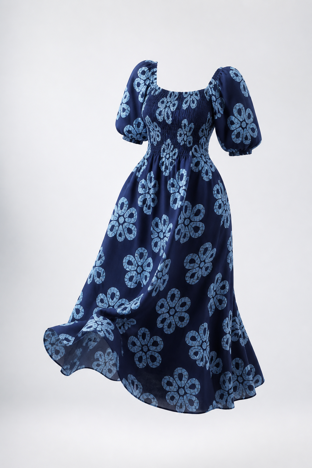 Maxi Slit Dress with Hat and Scarf (S6)