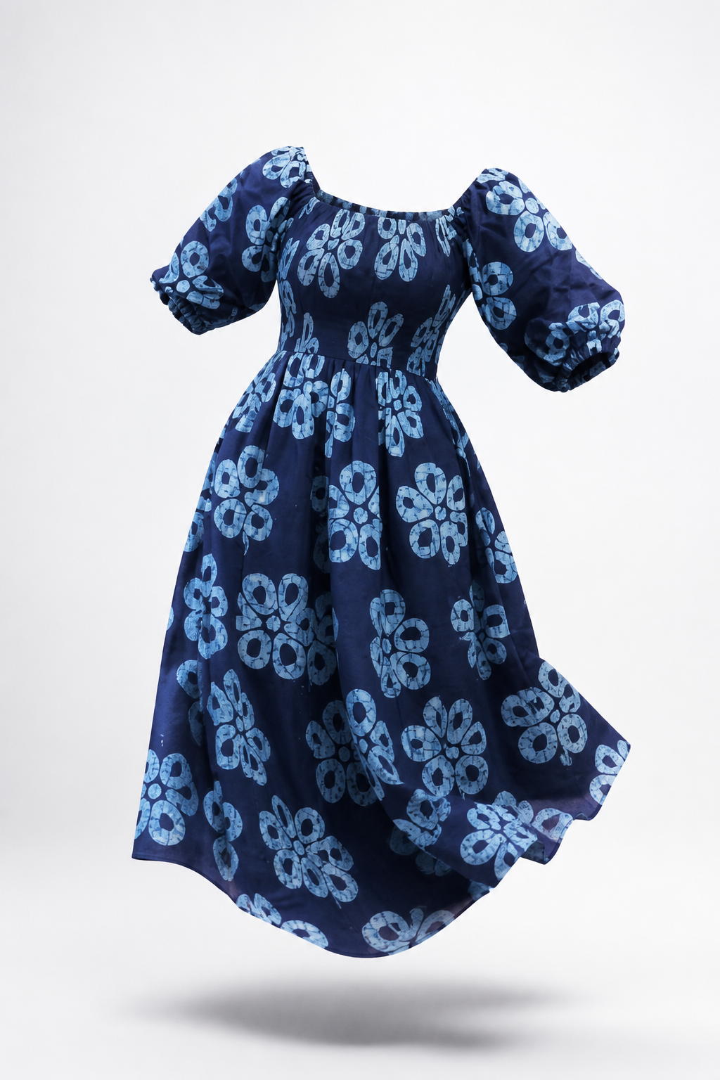 Maxi Slit Dress with Hat and Scarf (S6)
