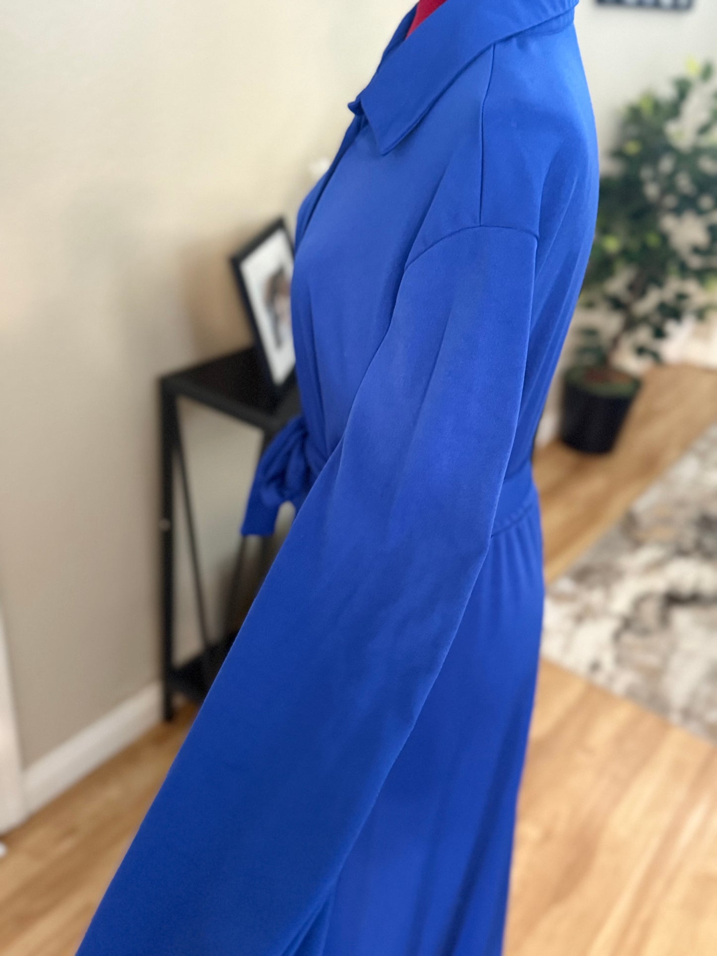 Plus Size Button Down Maxi Length Dress, 2XL