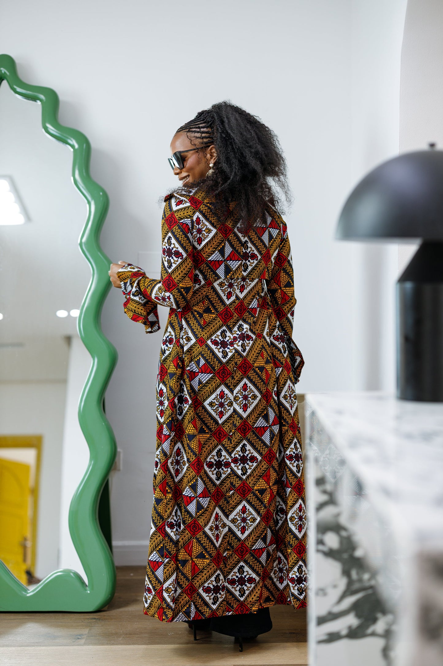 KAZI AFRICAN PRINT LONGLINE JACKET/DRESS [MULTICOLOR]