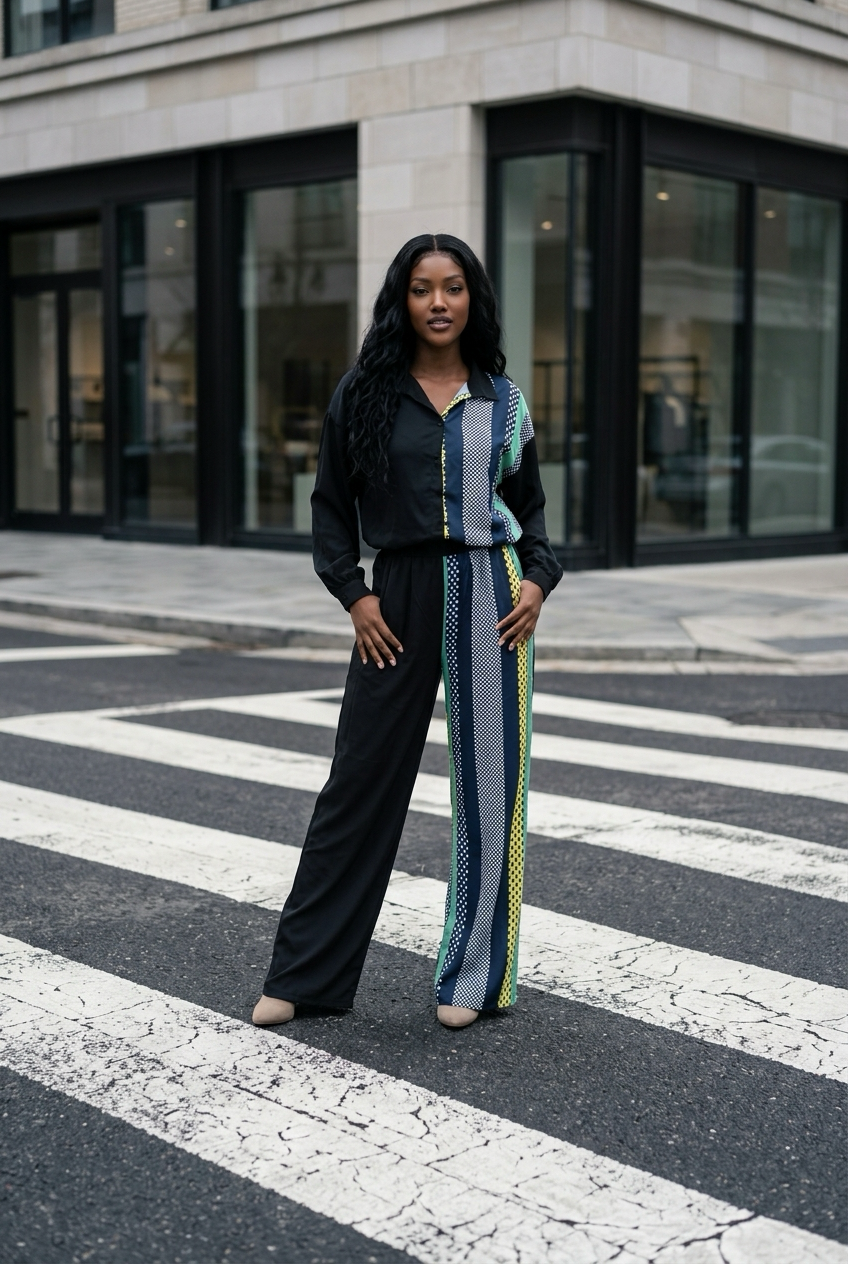 Beautiful “Gently Used” Two Piece Button Blouse Pants Set