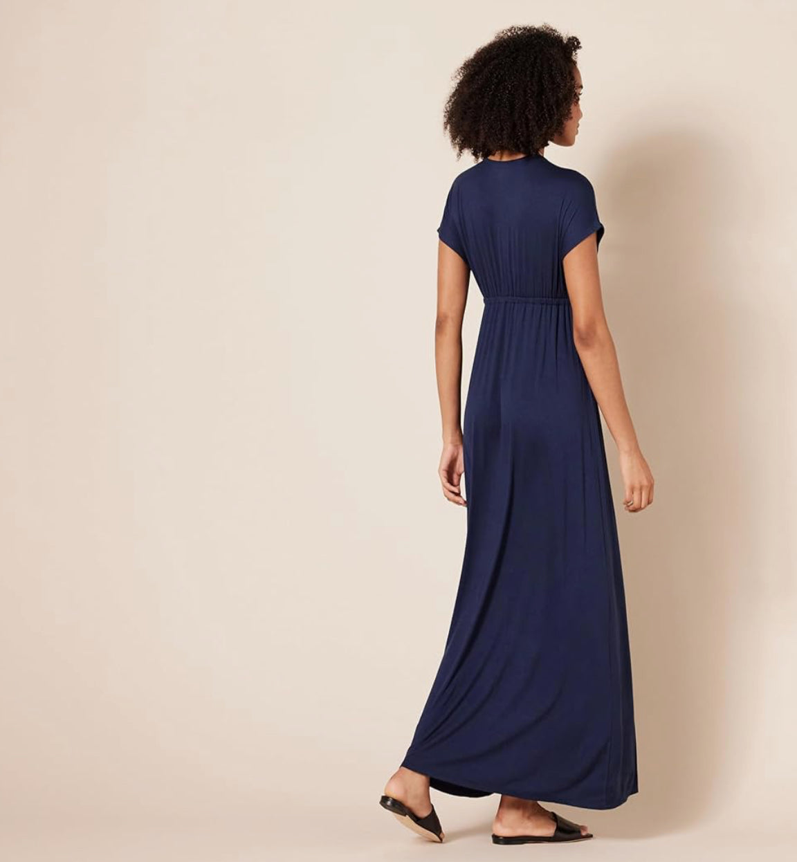 Plus Size Blue Waisted Maxi Dress, Size 1X