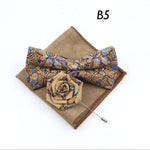 Handmade Cork Wood Bow Tie Sets