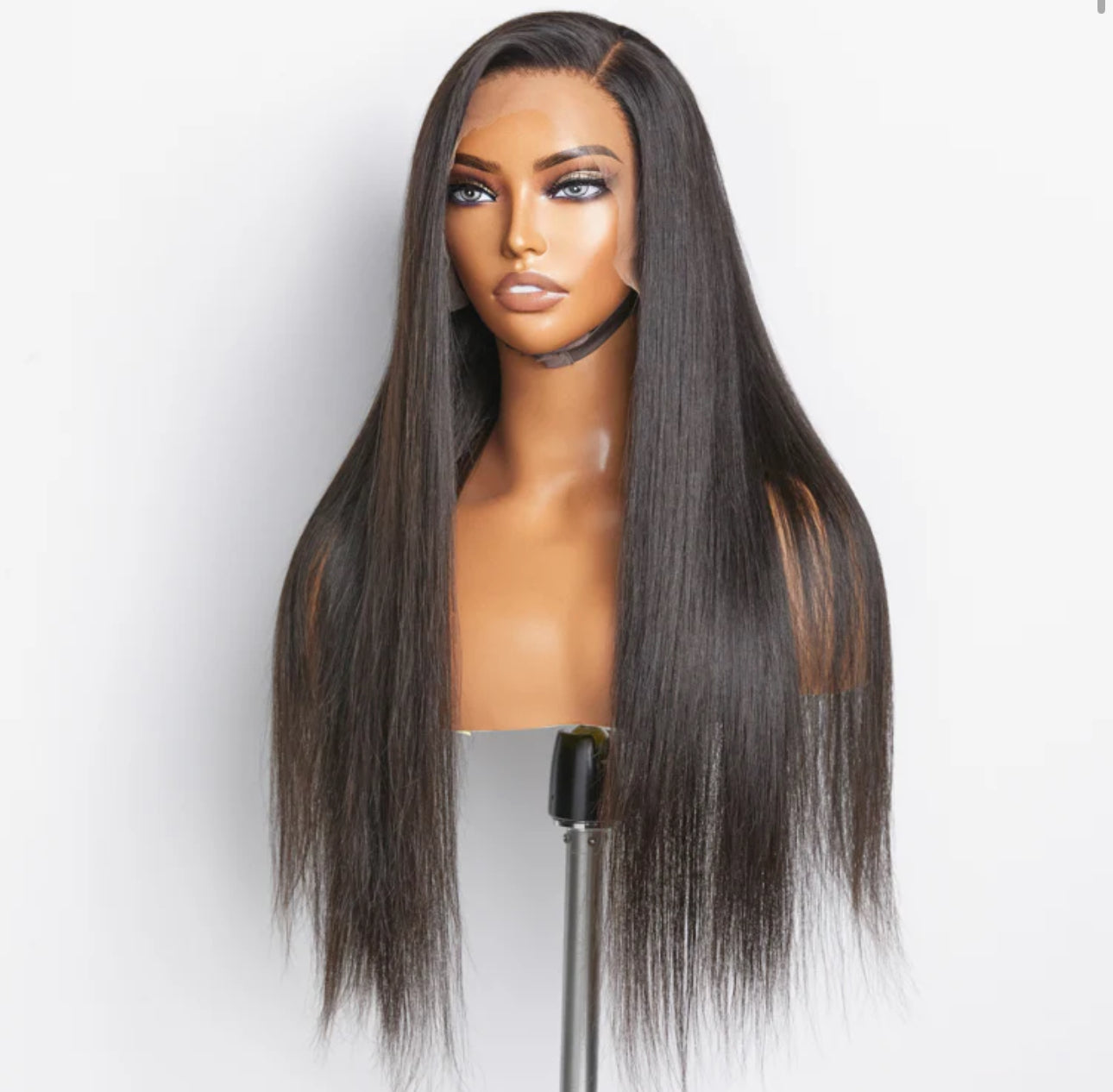 Glueless 3D Cap Pre-bleached Straight 13x4 Transparent Lace Front Wig 150% Density