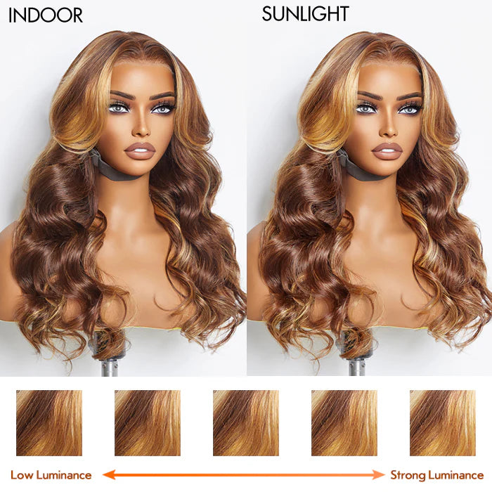 24 Inches 13"x4" Body Wavy Wear & Go Glueless #4/27 Lace Frontal Wig-100% Human Hair