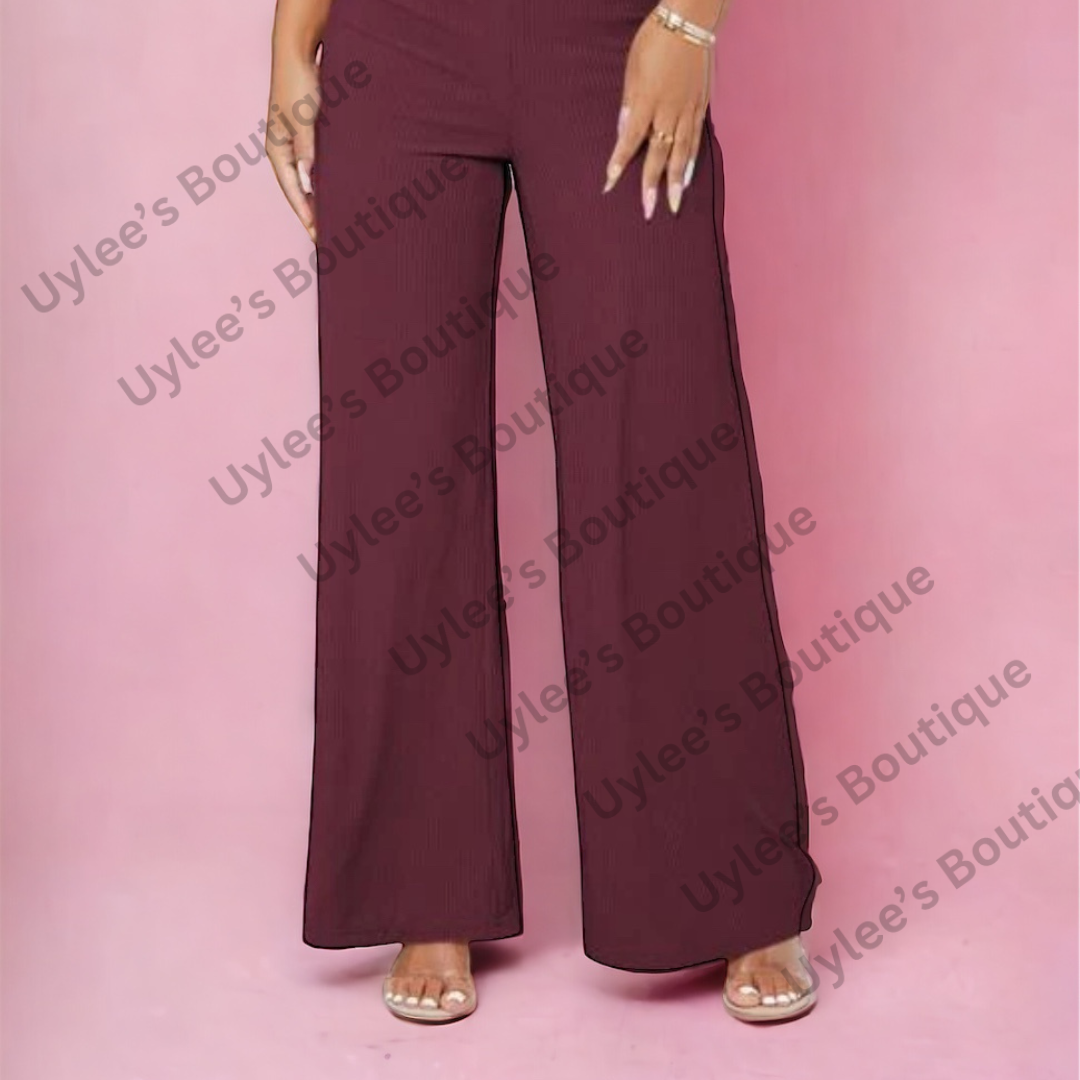 PETITE Solid Wide Leg Pants - Four Color Choices (US Sizes 0 - 10)