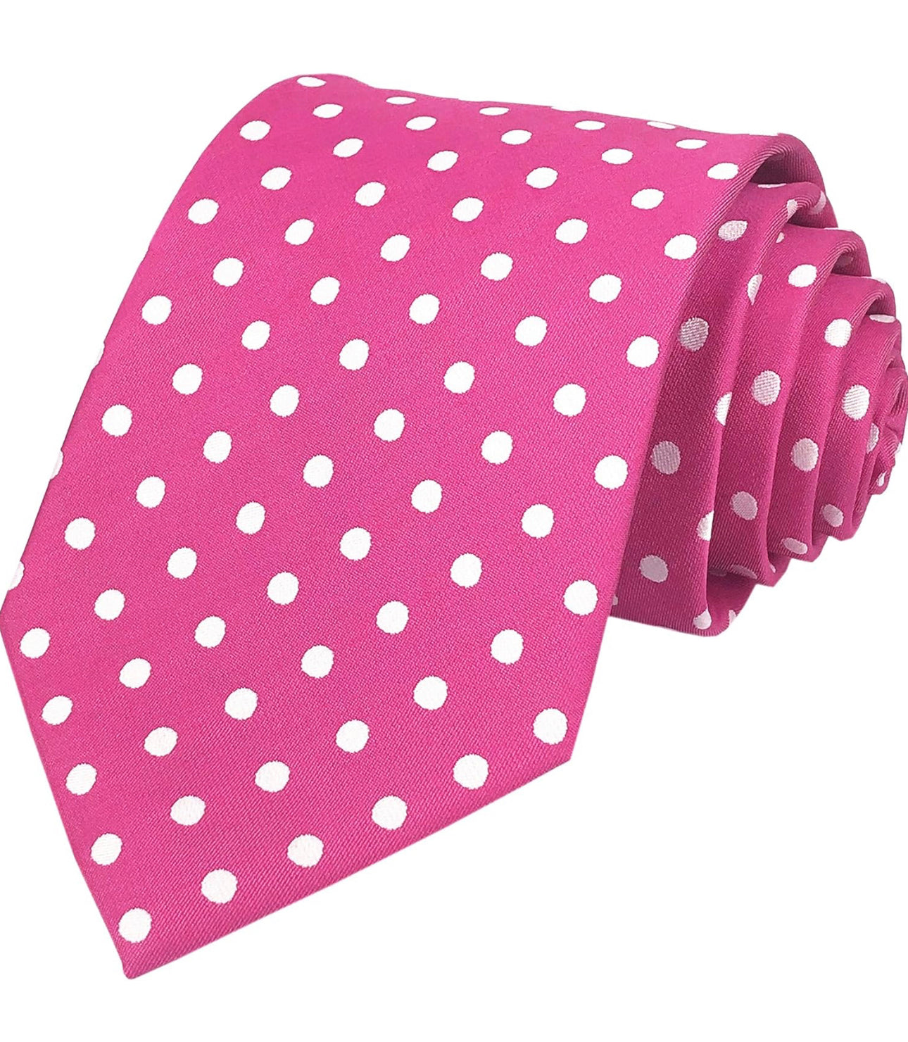 Men’s Pink and White Polka Dot Neck Tie