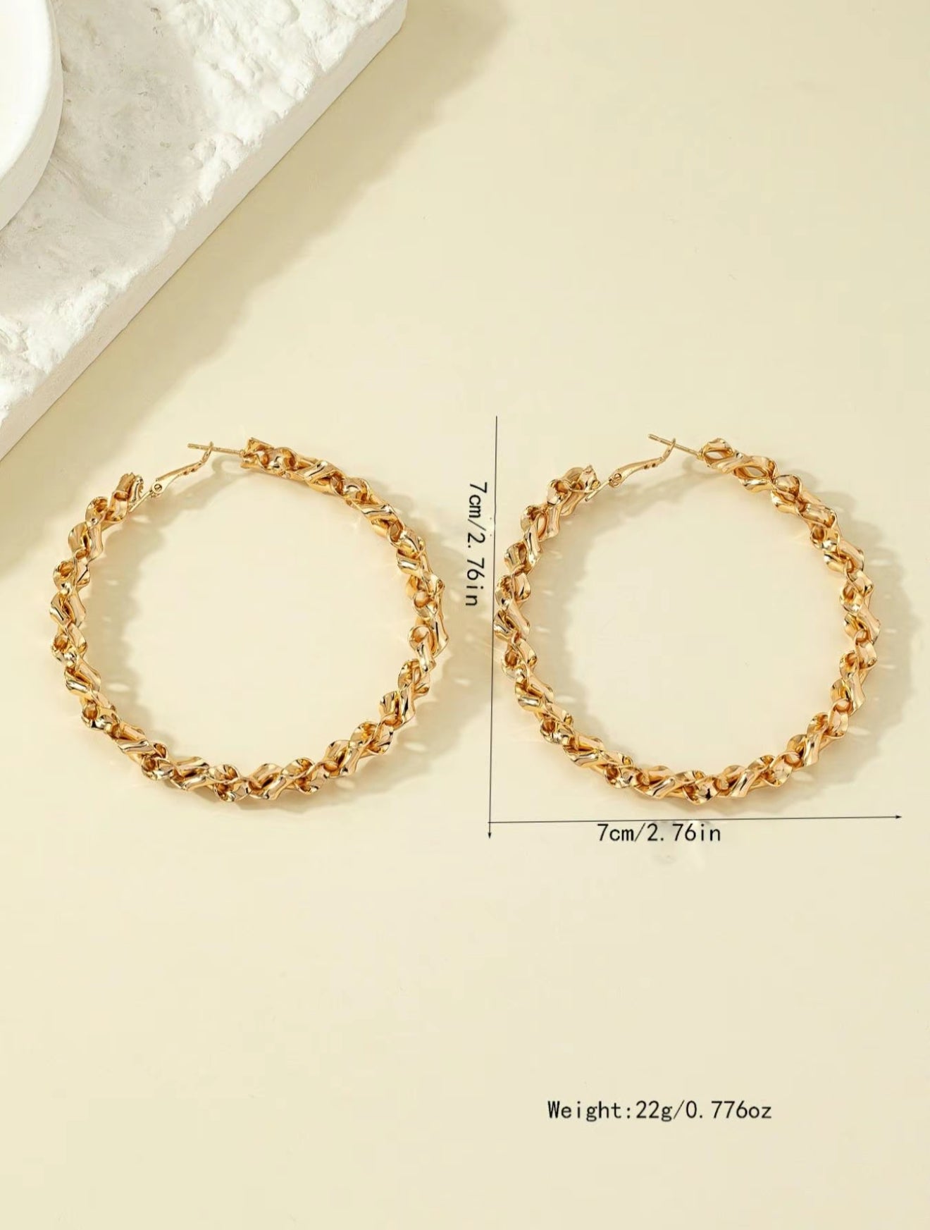 Chic Designer Large Hoop Earrings