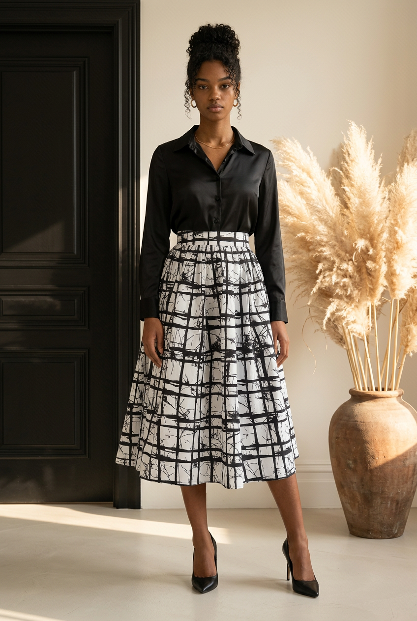 Ankara Midi Flare Skirt (1312 J)
