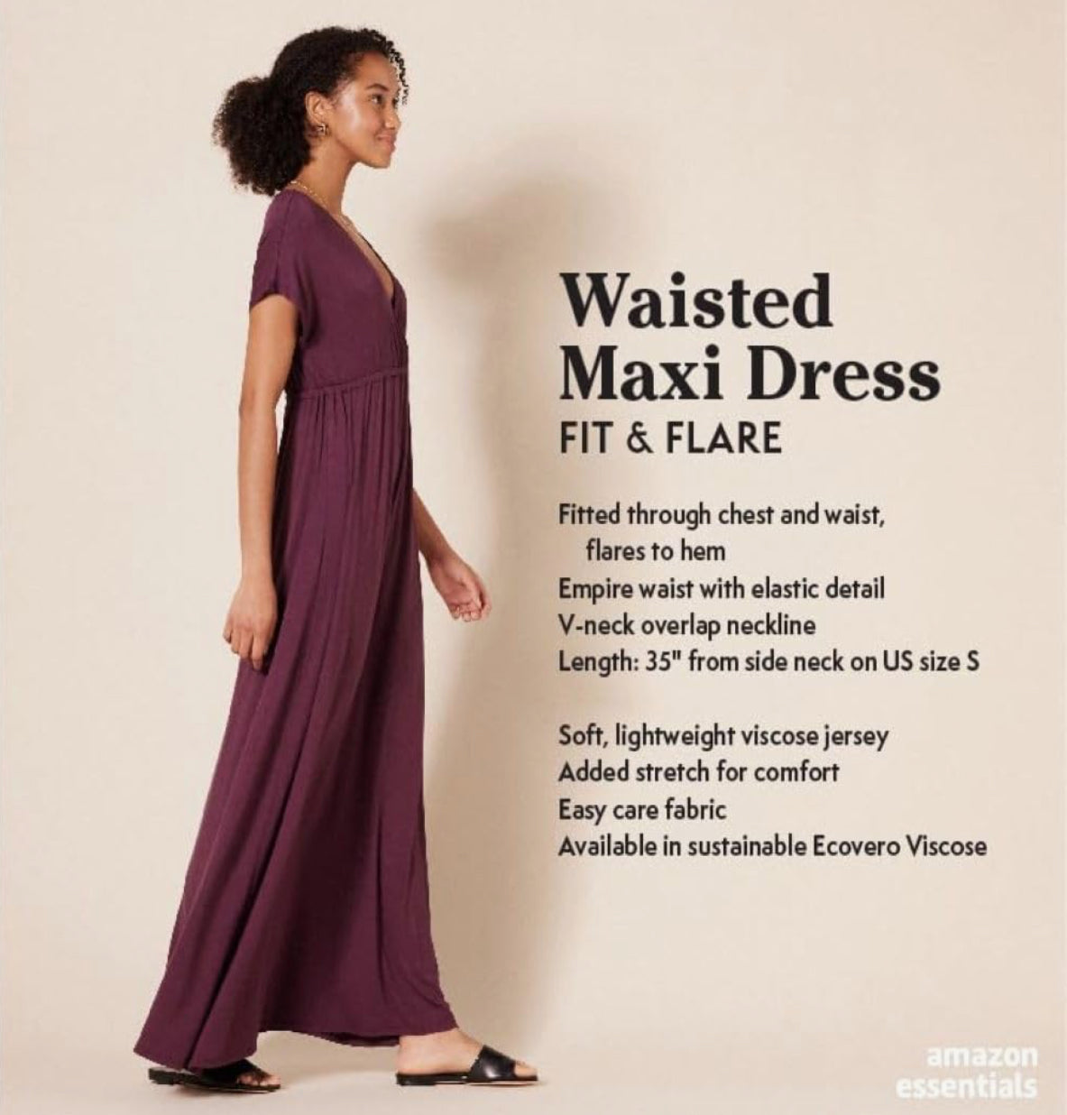 Plus Size Blue Waisted Maxi Dress, Size 1X