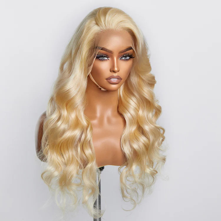 16-30 Inch Pre-Plucked 13"x4" #613 Body Wavy Lace Frontal Wigs 150% Density-100% Human Hair