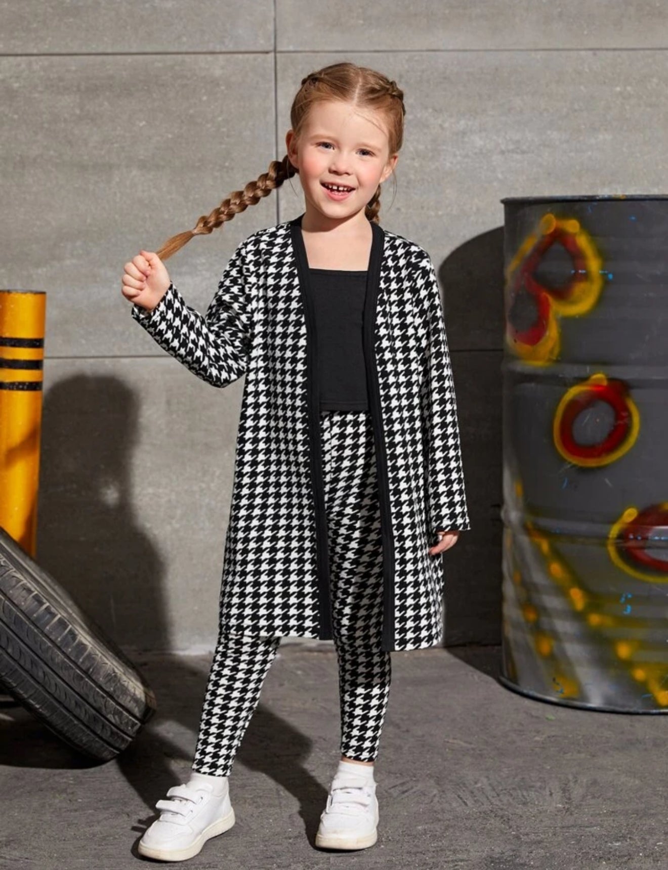 Mommy and Me Houndstooth Pants Set