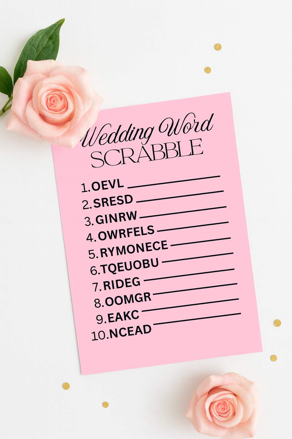 Bridal Shower Games Bundle | Printable Wedding Games | Ring Game, Wedding Word Scramble, He Said She Said, Bridal Bingo | Instant Download