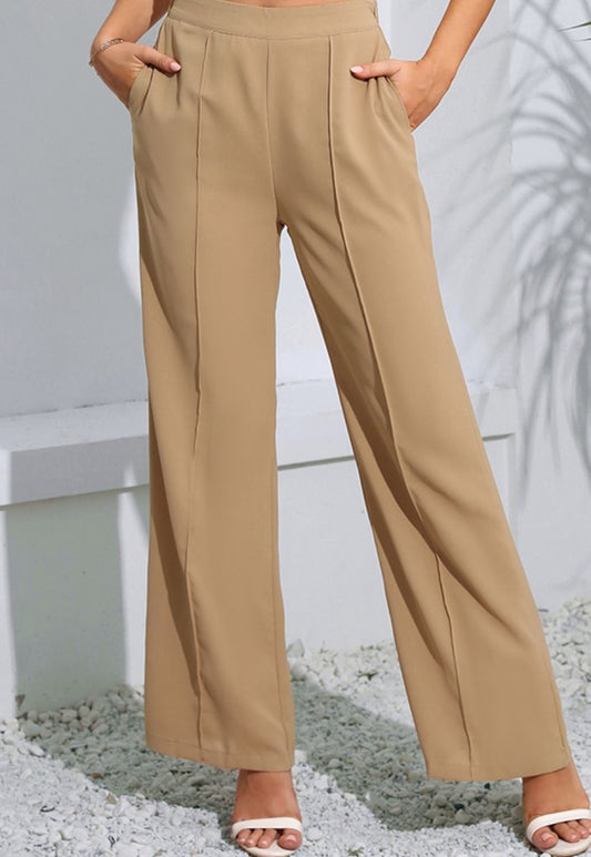 Long Pants with Pockets - Tan