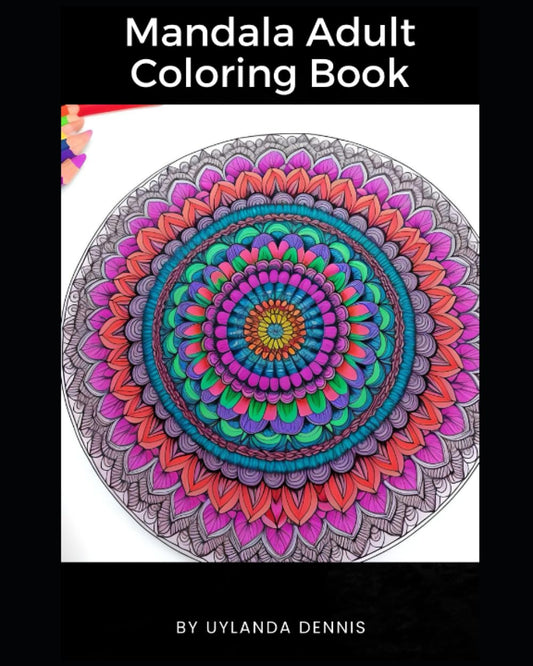Mandala Adult Coloring Book (Adult Coloring Books - Stress Relief and Self Care) Paperback look