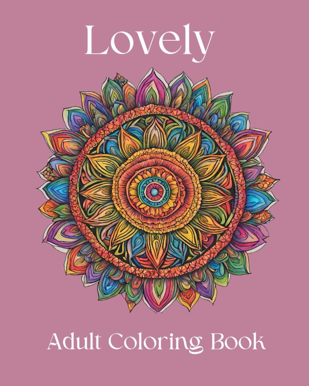 Lovely Adult Coloring Book: 8x10 Size (Adult Coloring Books - Stress Relief and Self Care) Paperback©️