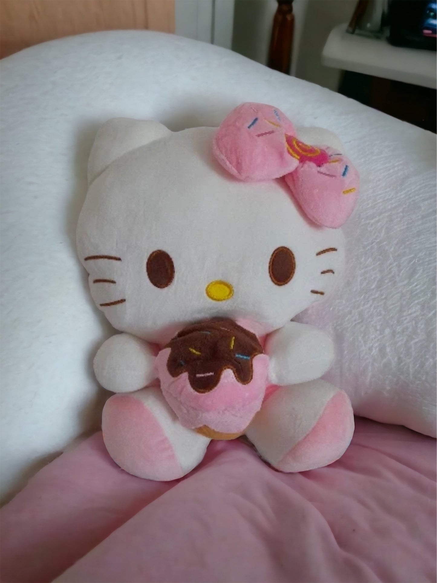 Adorable Kawaii Sanrio Hello Kitty Ice Cream Cone Plush Doll - Stuffed Toy