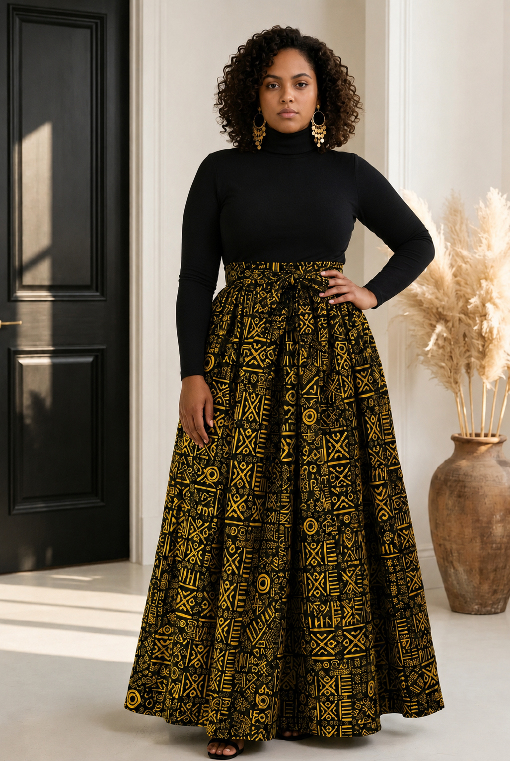 Women’s Long Printed Maxi Skirt (1350 L)
