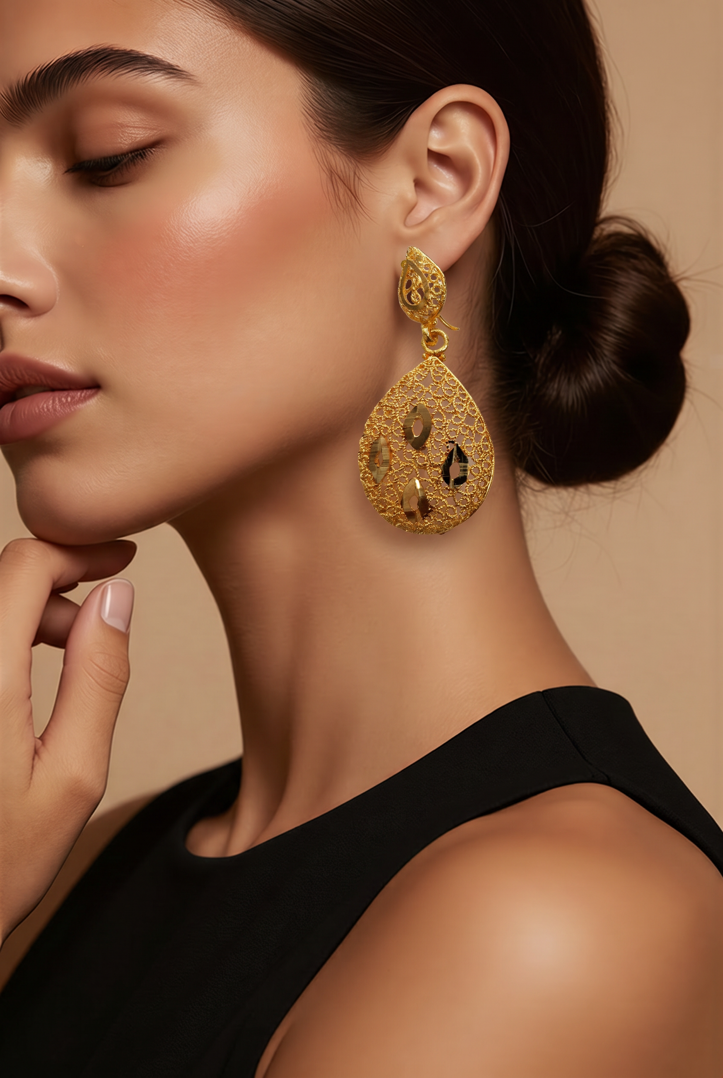 Gold Droplet Earrings (A)